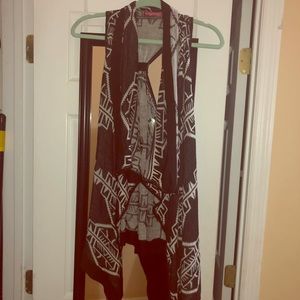 Cardigan sweater Aztec design